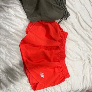 New Balance Women’s Bright Red Athletic Running Shorts Bundle of Three